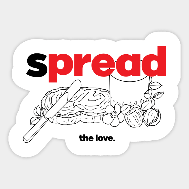 Spread The Love Nutella Chocolate Lovers Sticker by Wearing Silly